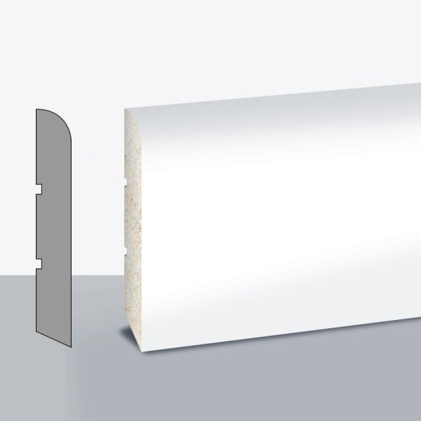 8 CM BEYAZ PVC KAPLI SÜPÜRGELİK